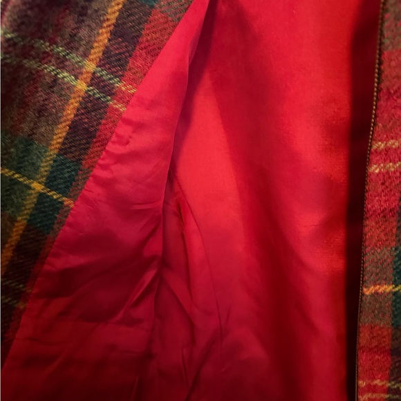 VTG Jones New York Petite Wool Plaid Blazer Jacket Red Green 6P Made in Canada - Picture 4 of 5
